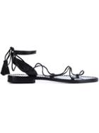 Anine Bing Tie Up Sandals, Women's, Size: 41, Black, Leather