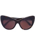 Stella Mccartney Oversized Cat Eye Sunglasses, Women's, Brown, Acetate