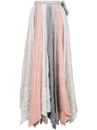 Jonathan Cohen Panelled Asymmetric Skirt - Blue