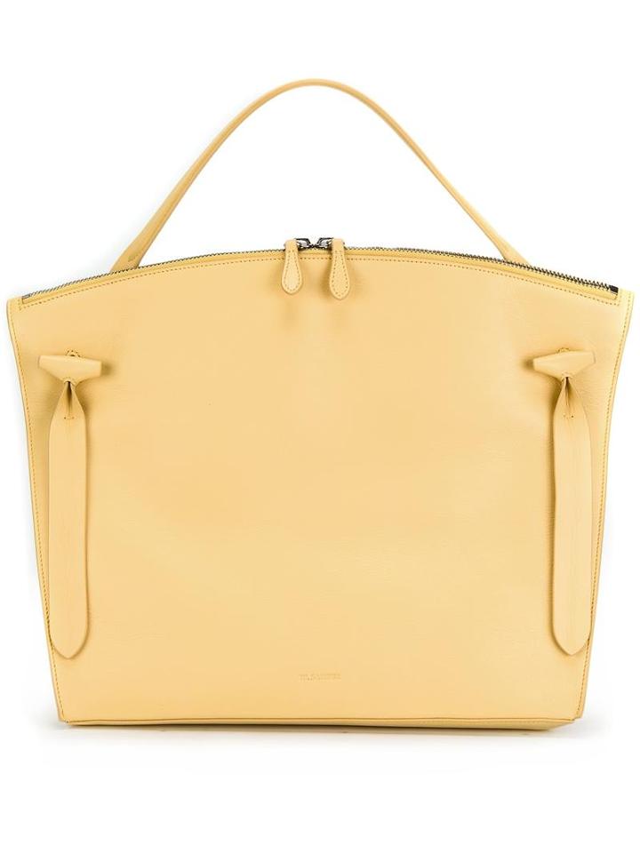 Jil Sander 'hill' Tote, Women's, Yellow/orange, Calf Leather