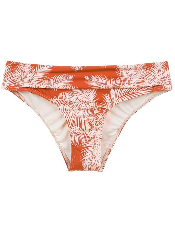 Track & Field Printed Bikini Bottoms - Yellow & Orange