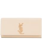 Saint Laurent - Monogram Clutch - Women - Calf Leather - One Size, Nude/neutrals, Calf Leather