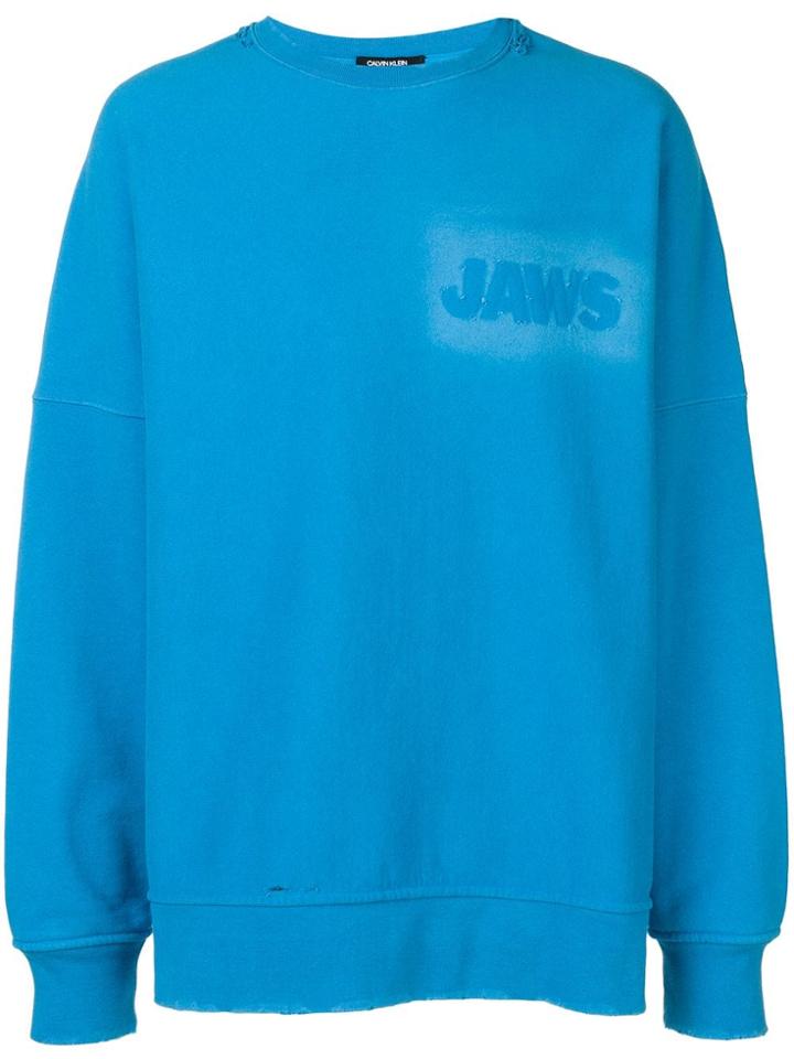 Calvin Klein 205w39nyc X Jaws Oversized Sweatshirt - Blue