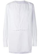 Nostra Santissima Detailed Placket Shirt, Men's, Size: 50, White, Cotton