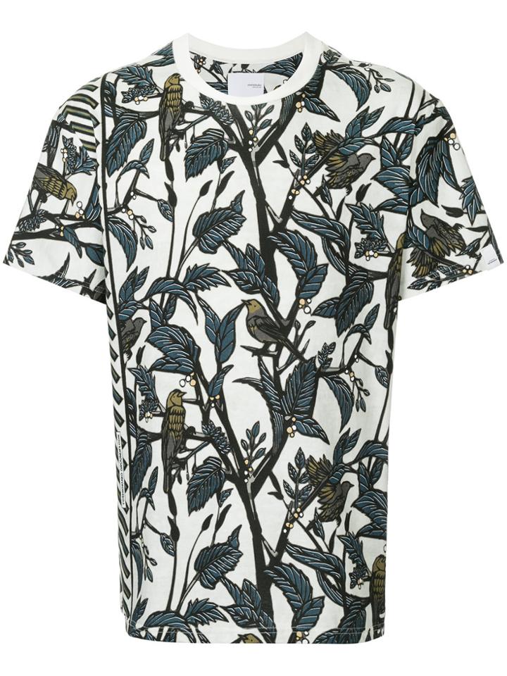 Yoshiokubo Dry Leaf Printed Shirt - White