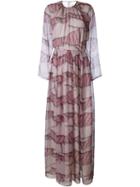 Msgm Printed Dress, Women's, Size: 40, Pink/purple, Silk/polyester