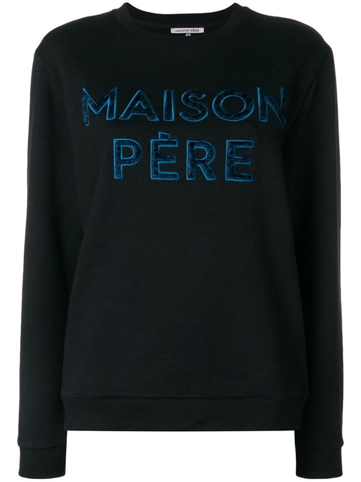 Maison Père Logo Jersey Sweater - Black