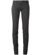 Armani Jeans Snake Print Skinny Jeans, Women's, Size: 28, Grey, Cotton/spandex/elastane