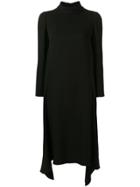 Valentino Mock Neck Dress - Black