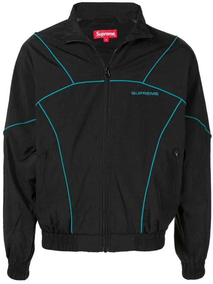 Supreme Piping Track Jacket - Black