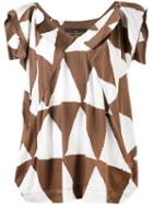 Vivienne Westwood Anglomania - Triangle Print Blouse - Women - Viscose - S, Women's, White, Viscose