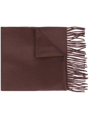 Filippa-k Fine Knit Frayed Edge Scarf - Brown