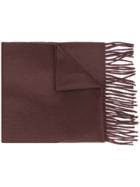 Filippa-k Fine Knit Frayed Edge Scarf - Brown