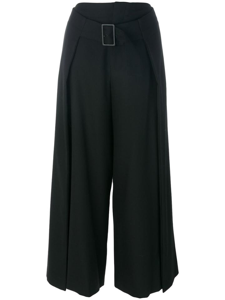 Comme Des Garçons Noir Kei Ninomiya Belted Cropped Culottes - Black