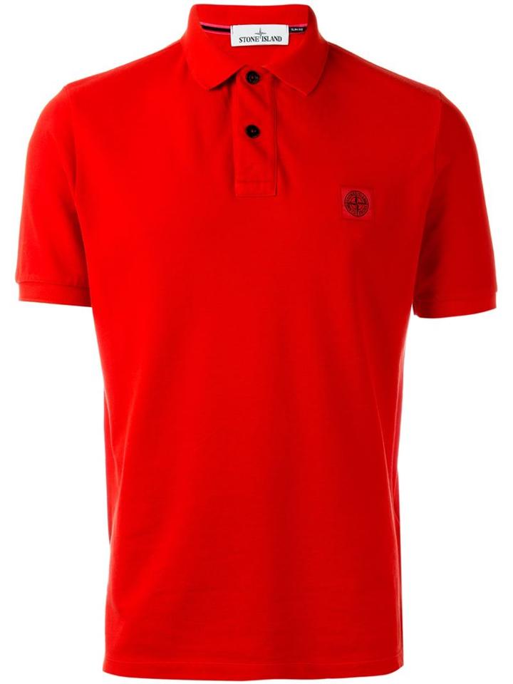 Stone Island Classic Polo Shirt, Men's, Size: M, Red, Cotton