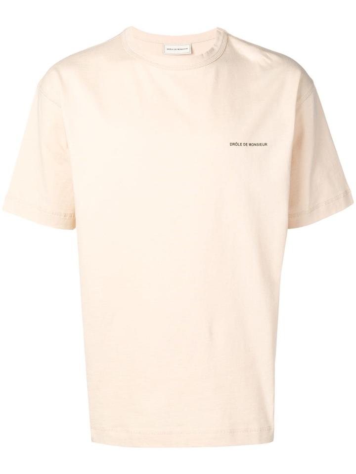 Drôle De Monsieur Logo Printed T-shirt - Neutrals