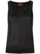 Missoni Metallic Knit Top, Women's, Size: 44, Black, Viscose/cupro/polyester
