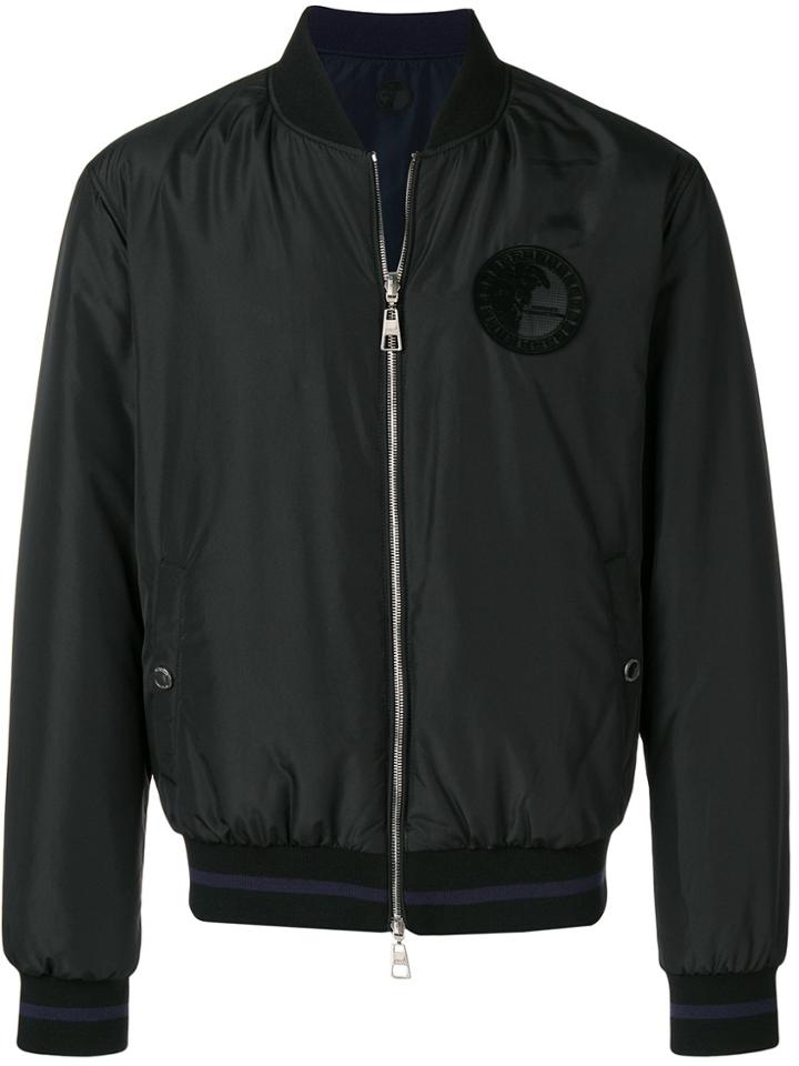 Versace Collection Logo Bomber Jacket - Black