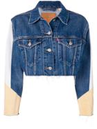 Levi's Colour Block Cropped Denim Jacket - Blue