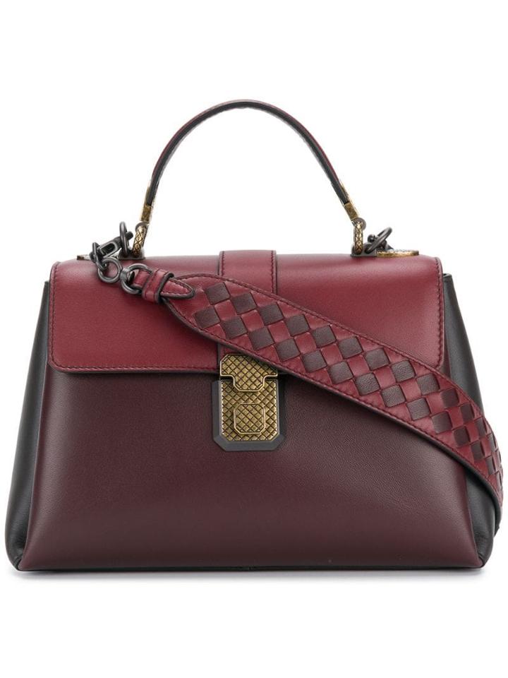 Bottega Veneta Dark Barolo Nappa Small Piazza Bag - Red