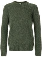 Thom Browne Crewneck Pullover With 4-bar Stripe In Dark Grey Cashmere