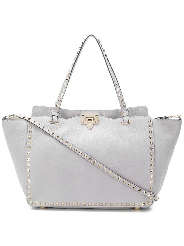 Valentino Rockstud Tote Bag - Nude & Neutrals