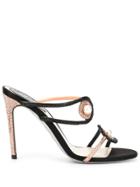 René Caovilla Spilla Satin Sandals - Grey