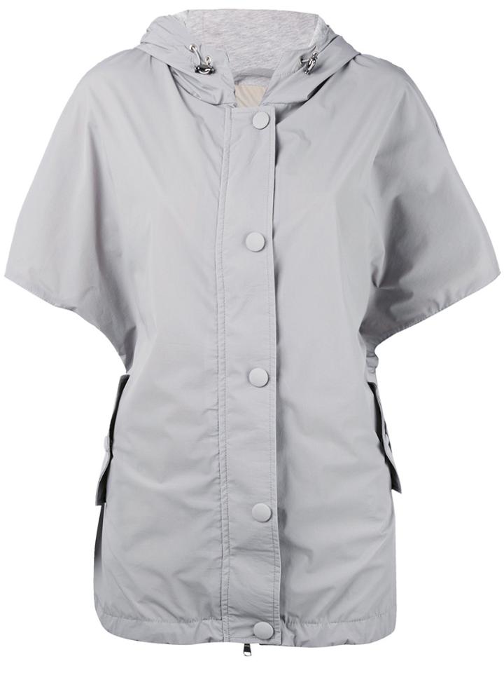 Eleventy Shortsleeved Hooded Jacket - Grey