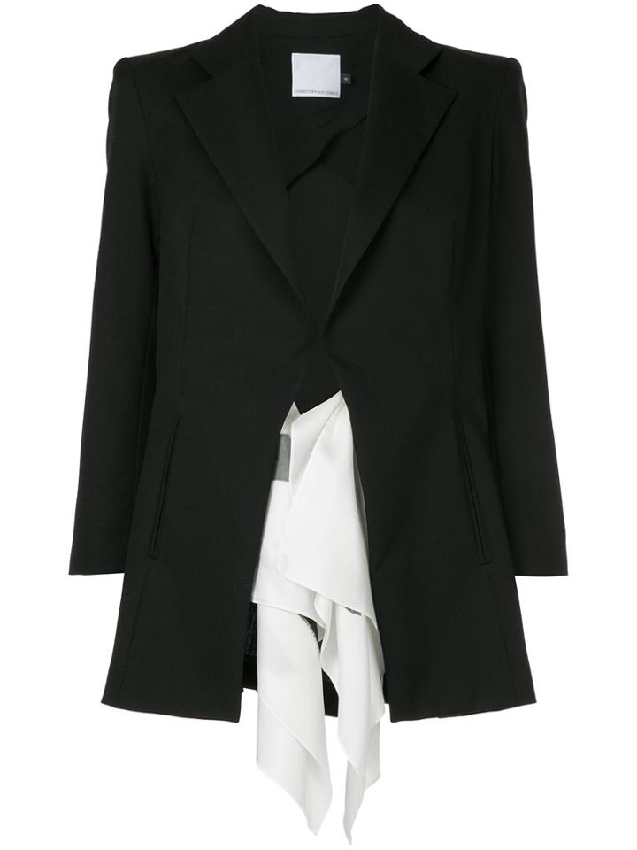 Christopher Esber Draped Detail Long-length Blazer - Black