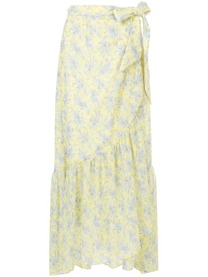 Cityshop Floral Wrap Skirt - Yellow & Orange
