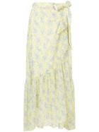 Cityshop Floral Wrap Skirt - Yellow & Orange