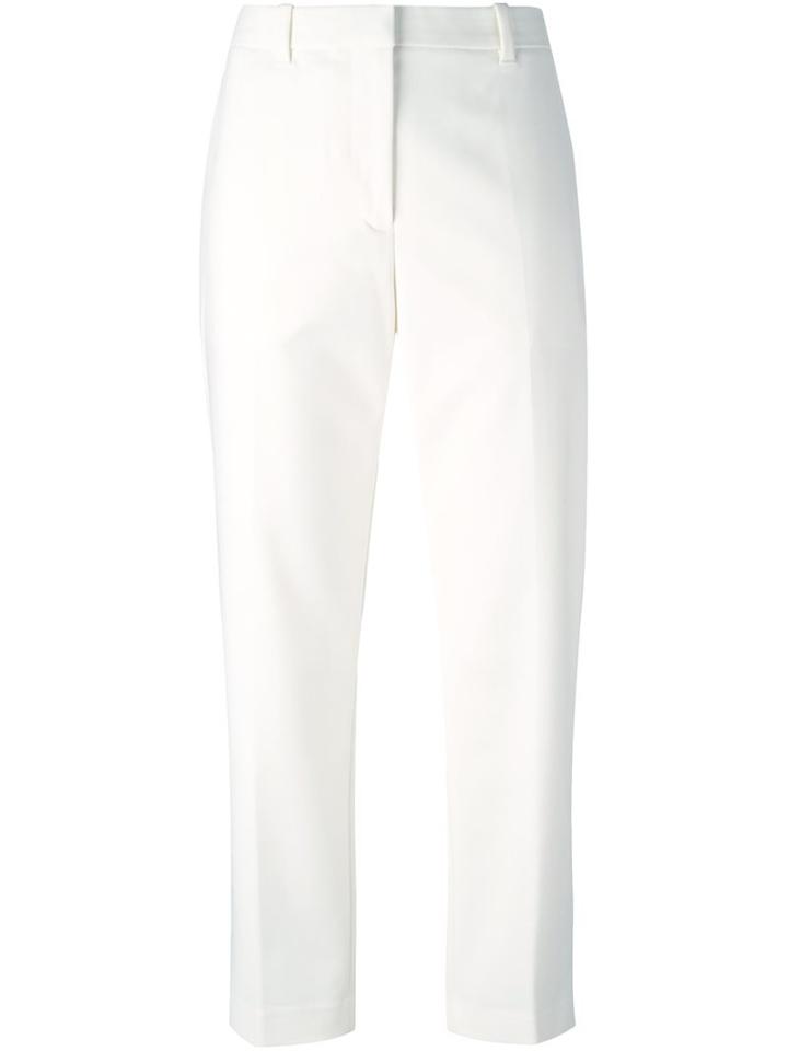 3.1 Phillip Lim Cropped Trousers, Women's, Size: 6, White, Cotton/polyamide/spandex/elastane