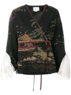 Act N&deg;1 Side Tie Printed Jacket - Black