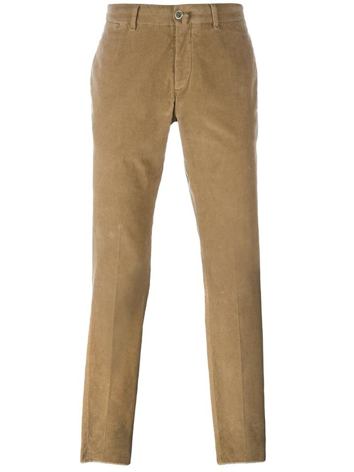 Lardini Classic Chinos, Men's, Size: 48, Nude/neutrals, Cotton/spandex/elastane