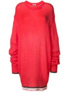 Marios Oversized Knitted Sweater - Pink & Purple