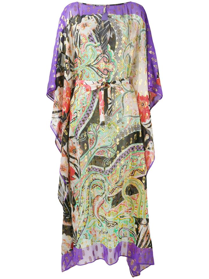 Etro Metallic Paisley Kaftan - Multicolour