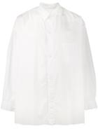Sulvam Oversized Frayed Shirt - White