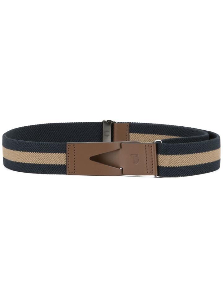 Tod's Greca Striped Belt - Blue