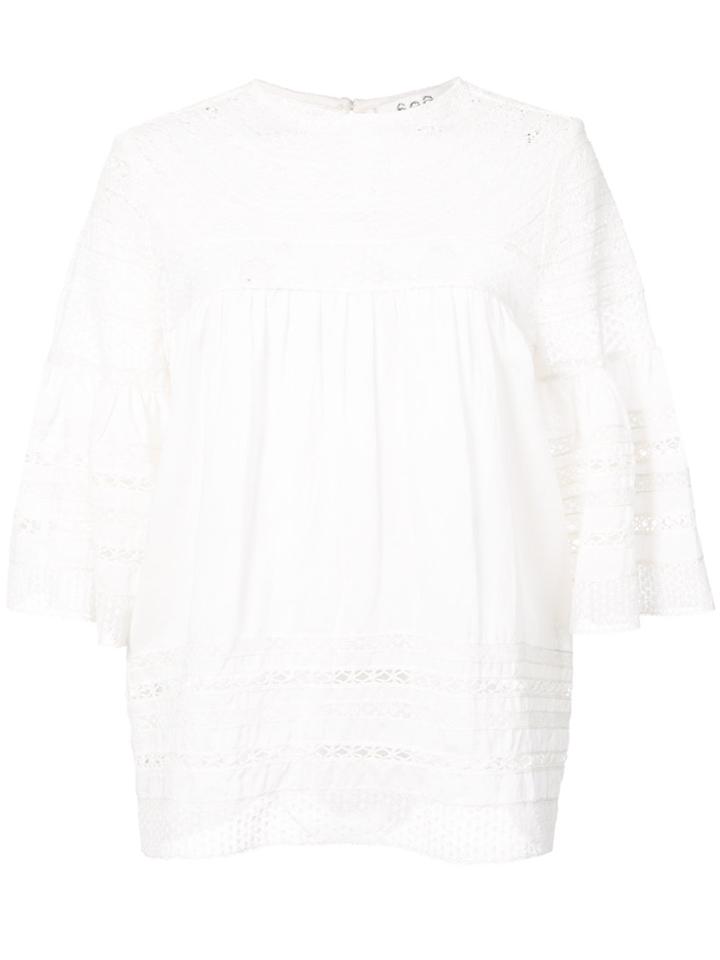 Sea Lace Detail T-shirt - White