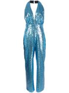 In The Mood For Love Lindsay Sequin-embellished Jumpsuit - Blue