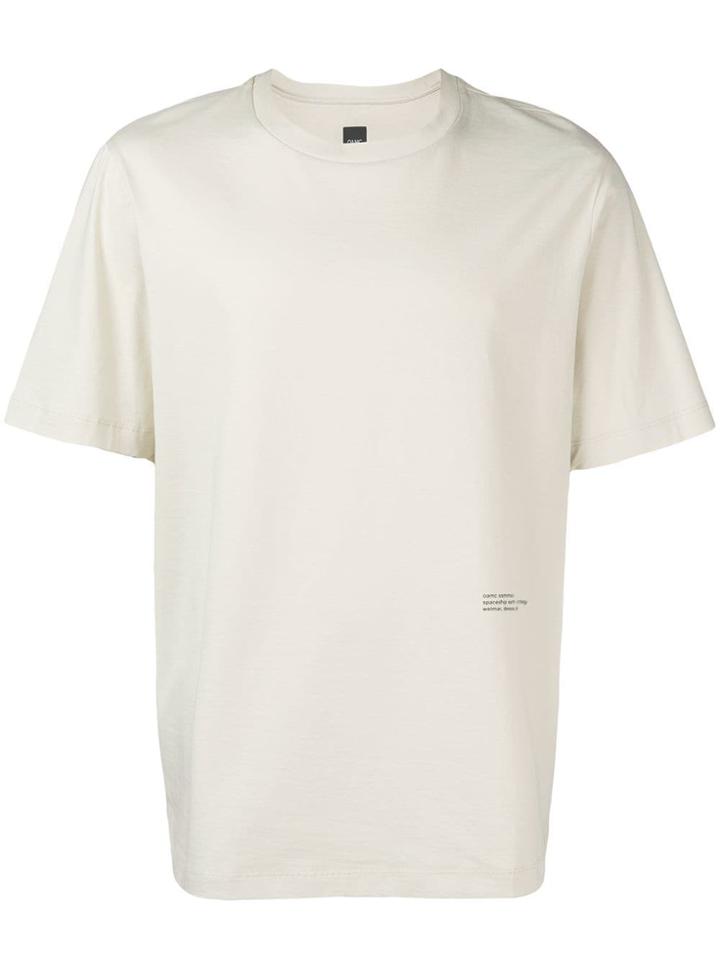 Oamc Back Print T-shirt - Neutrals