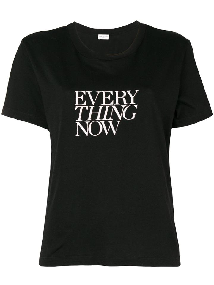 Saint Laurent Slogan Short-sleeve T-shirt - Black