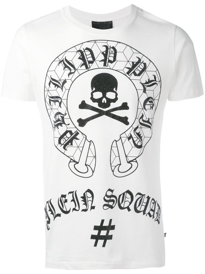 Philipp Plein - Brik T-shirt - Men - Cotton - L, White, Cotton