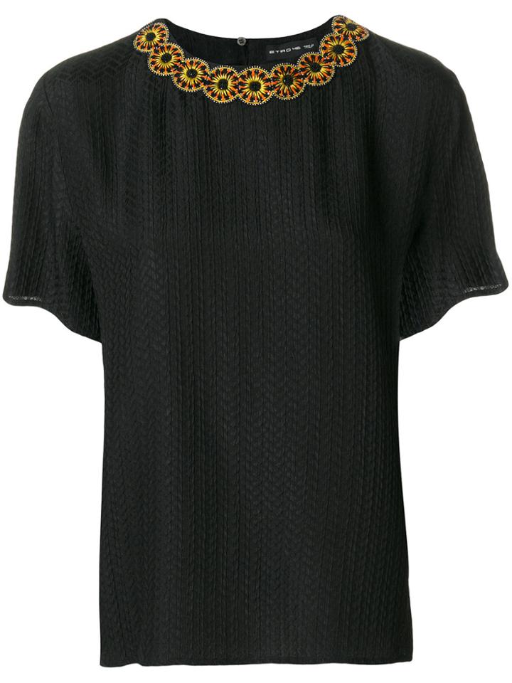 Etro Collar Trim Top - Black