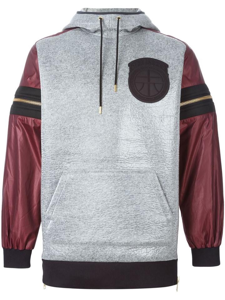 Astrid Andersen Contrast Sleeve Laminated Hoodie