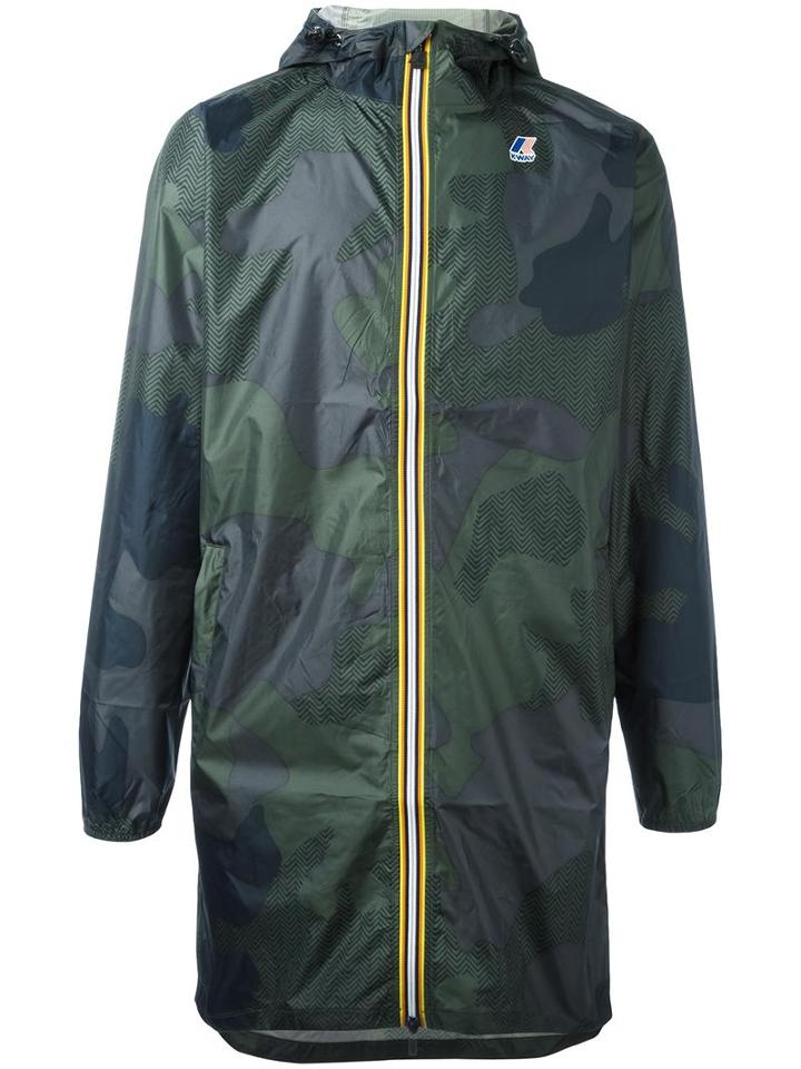 K-way X Les Artist Zip Up Jacket, Adult Unisex, Size: Large, Green, Polyester