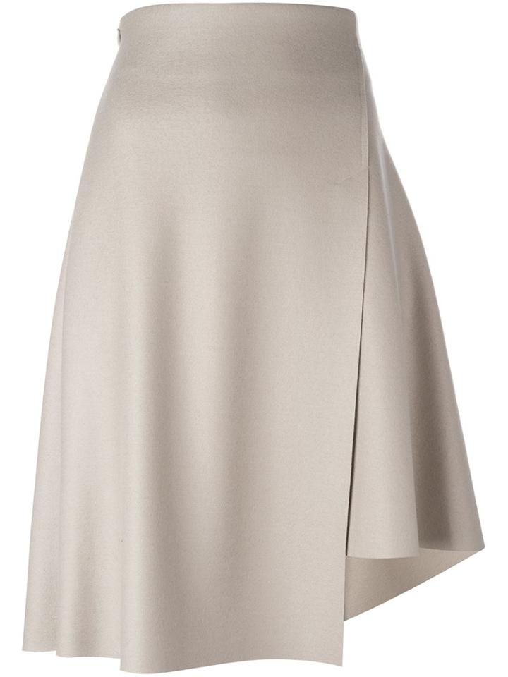 08sircus - Asymmetric Wrap Skirt - Women - Wool - 1, Nude/neutrals, Wool