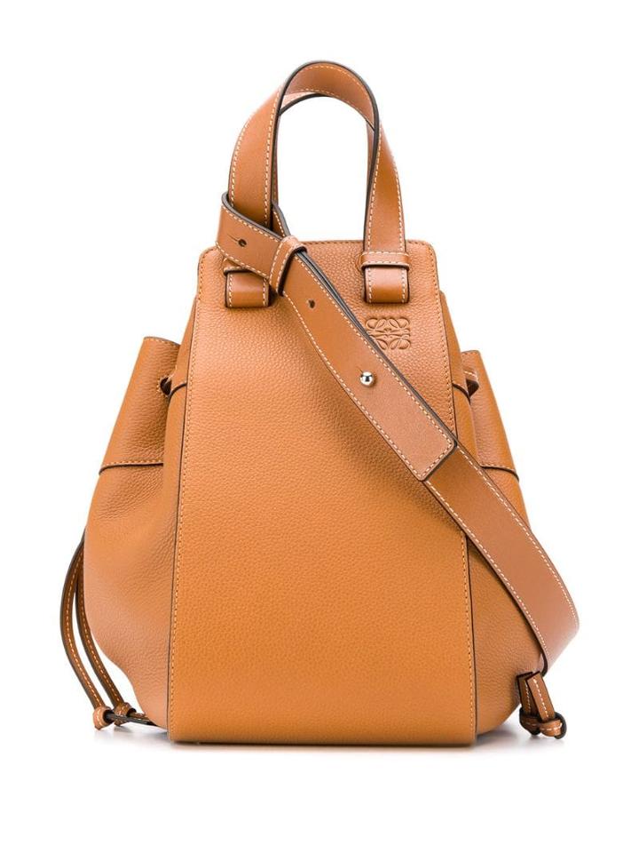 Loewe Hammock Drawstring Medium Bag - Brown