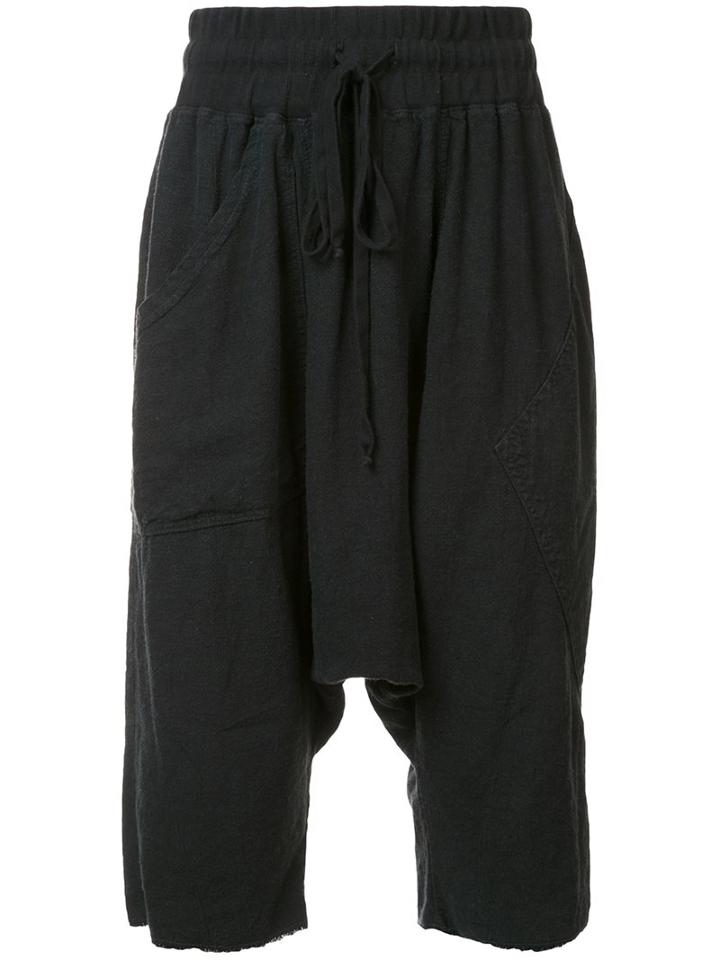 The Squad Drop Crotch Shorts, Men's, Size: Small, Black, Linen/flax/rayon