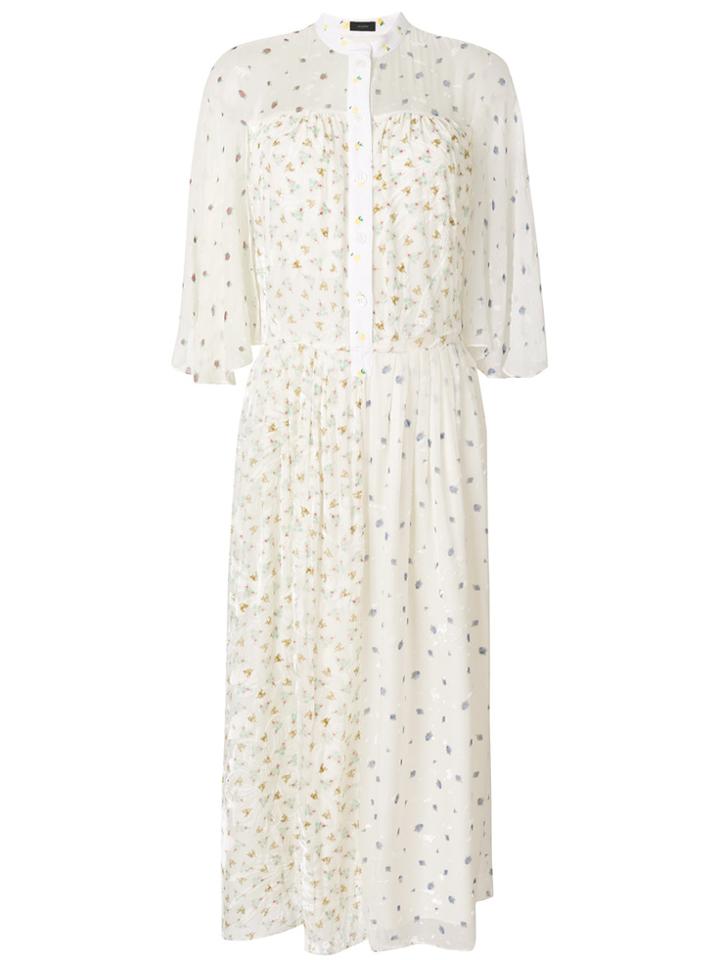 Joseph Floral Print Shirt Dress - White